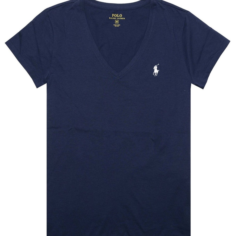 NWOT Navy Blue Polo T-Shirt V-neck